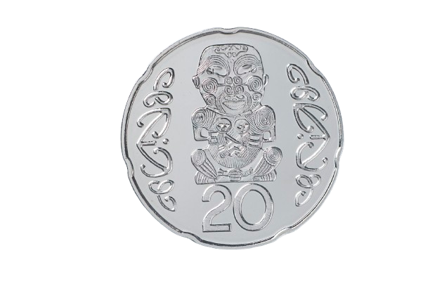 Back of New Zealand 20 cent coin